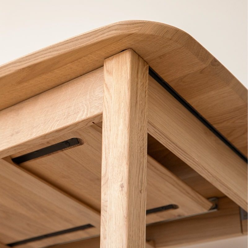 Table chêne massif rectangulaire avec allonge OSLO 120/165cm