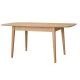 Table chêne massif rectangulaire avec allonge OSLO 120/165cm