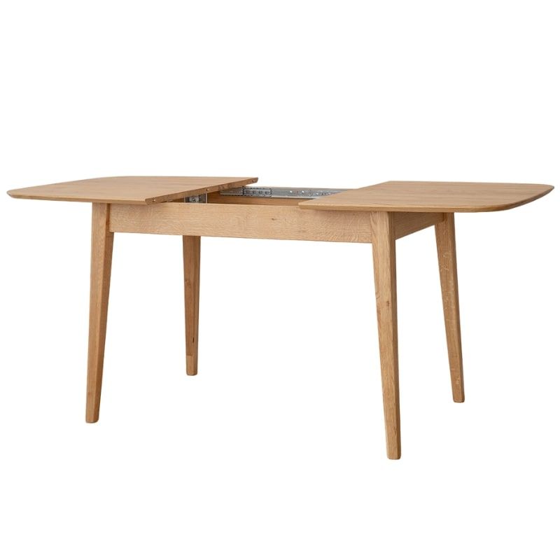 Table chêne massif rectangulaire avec allonge OSLO 120/165cm