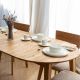 Table chêne massif ronde double extension OSLO Ø110cm