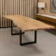 Table extensible live edge acacia et métal IRON 200/280cm pied U