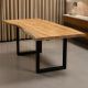 Table extensible live edge acacia et métal IRON 200/280cm pied U