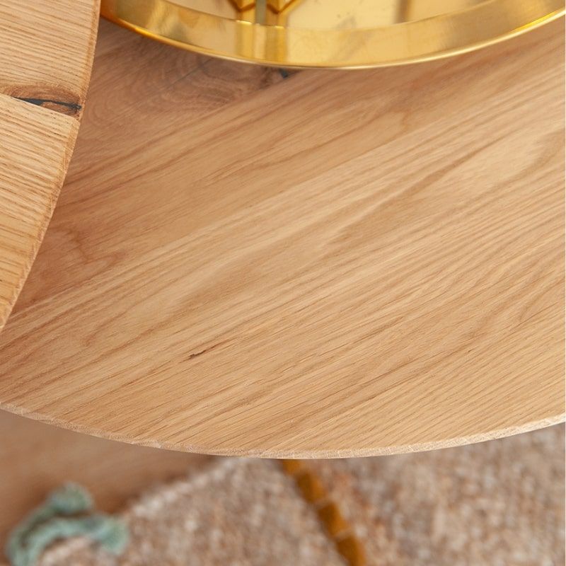 Table basse ronde chêne massif OSLO Ø50cm
