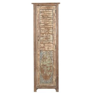 Armoire d'angle bois massif ethnique indienne 66cm INDIA