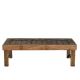 Table basse indienne bois et verre INDIA 151cm