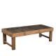 Table basse indienne bois et verre INDIA 151cm