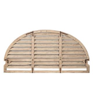 Grande tête de lit bois arrondi persiennes INDIA 335cm