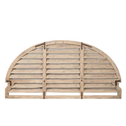 Grande tête de lit bois arrondi persiennes INDIA 335cm