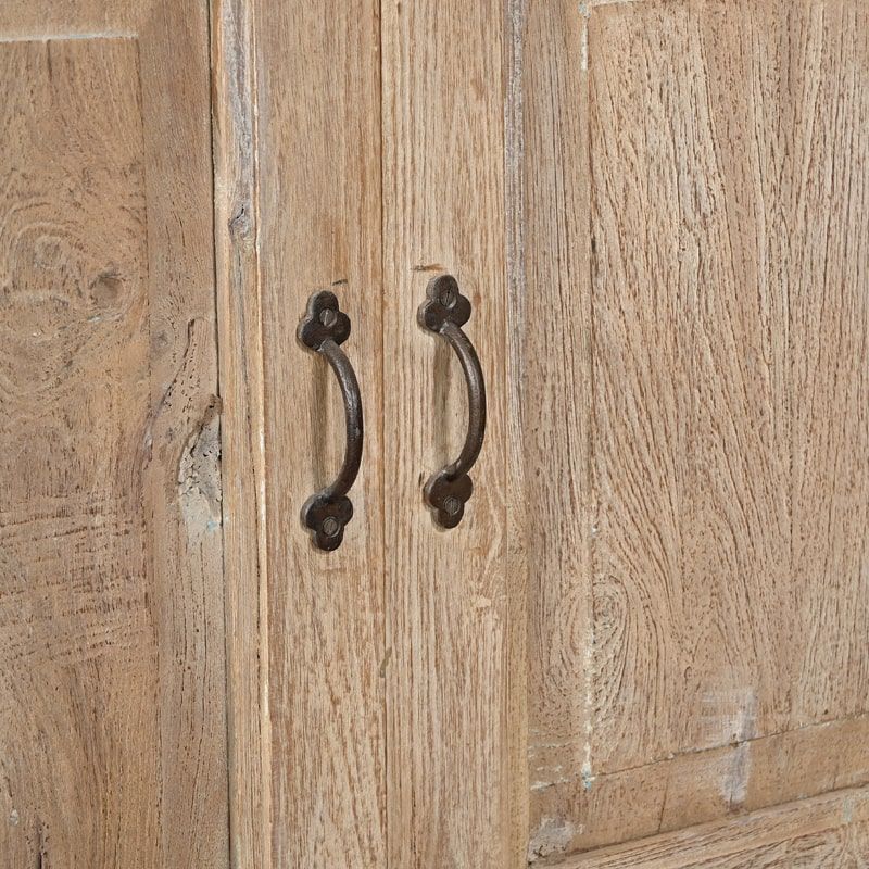 Vaisselier indien ancien en bois massif exotique INDIA 102cm