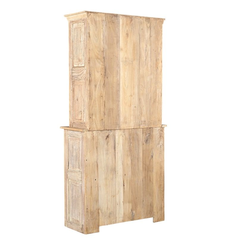 Vaisselier indien ancien en bois massif exotique INDIA 102cm