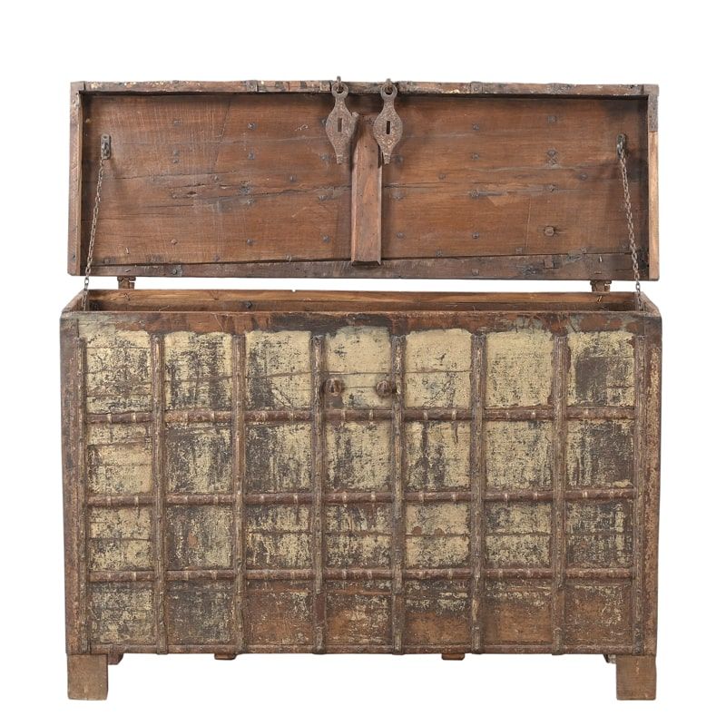 Grand coffre console indien ancien INDIA 135cm