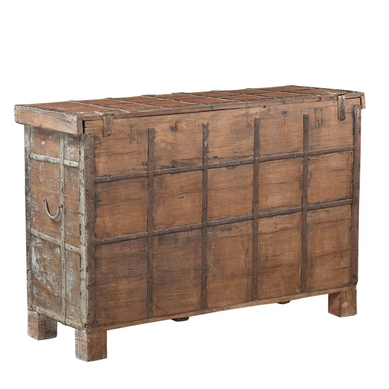Grand coffre console indien ancien INDIA 135cm