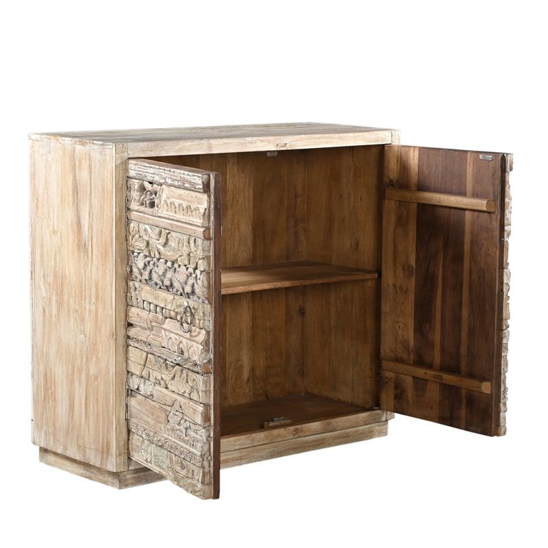 Buffet ethnique indien bois recyclé INDIA 104cm