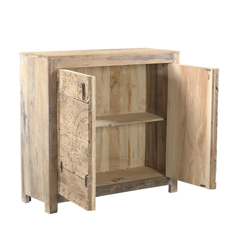 Buffet indien bois sculpté patiné INDIA 115cm