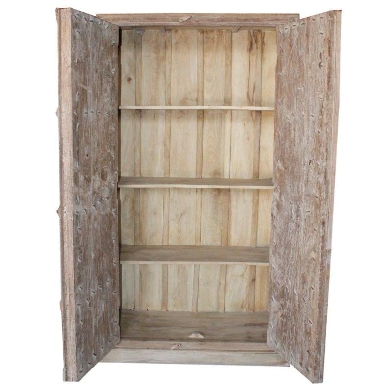 Armoire indienne bois massif ancien 110cm INDIA