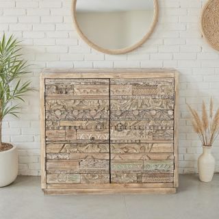 Buffet ethnique indien bois recyclé INDIA 104cm