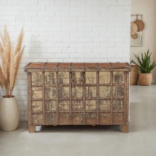 Grand coffre console indien ancien INDIA 135cm