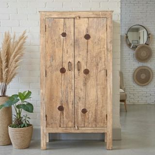 Armoire indienne ethnique en bois 87cm INDIA