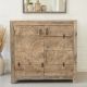 Buffet indien bois sculpté patiné INDIA 107cm