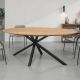 Table repas industrielle ovale teck recyclé SALVADOR 200cm