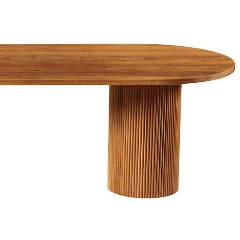 Table repas ovale en chêne massif HOUSTON 220cm