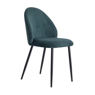 Chaise velours côtelé et métal SEDIA Napo 48cm