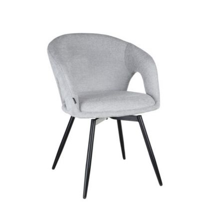 Chaise pivotante avec accoudoirs en tissu doux SEDIA 56cm Amalfi