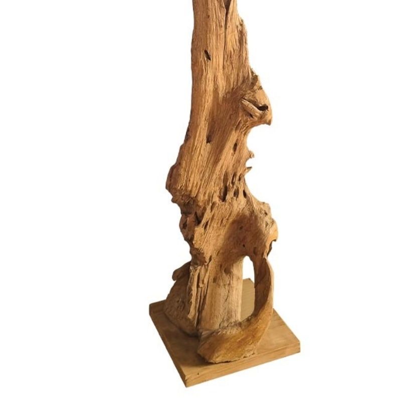 Lampadaire teck naturel RUSTIC h160cm