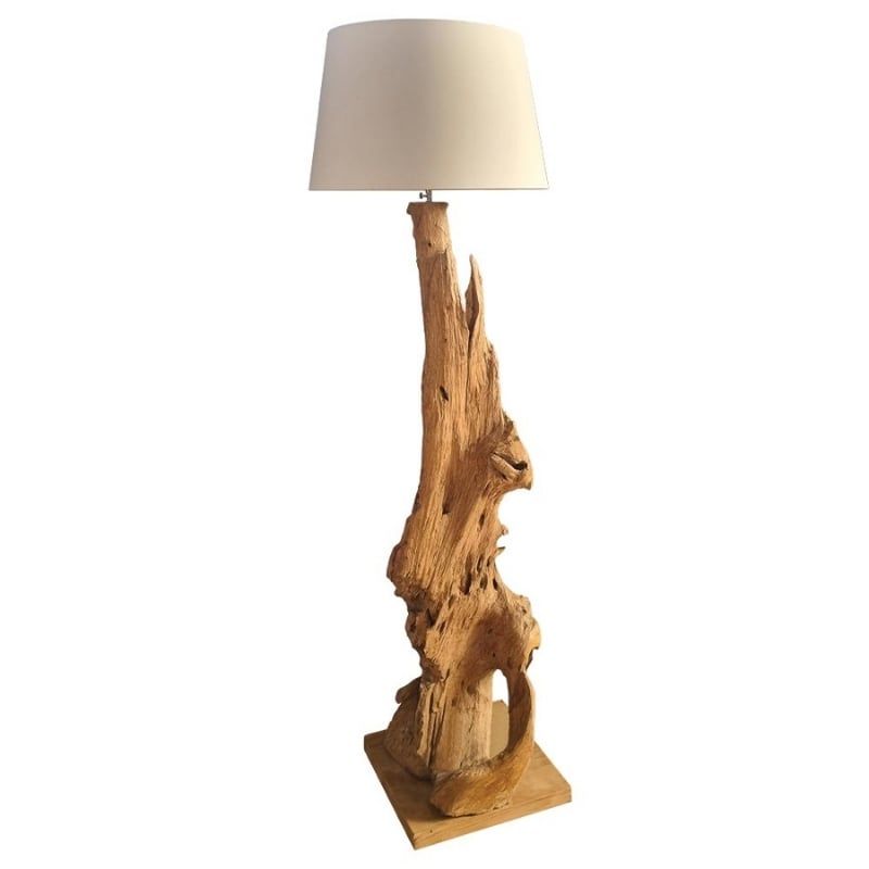 Lampadaire teck naturel RUSTIC h160cm