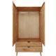 Armoire scandinave en chêne massif huilé h180cm OSLO 2 tiroirs