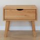 Chevet scandinave en chêne massif huilé 55cm OSLO 1 tiroir