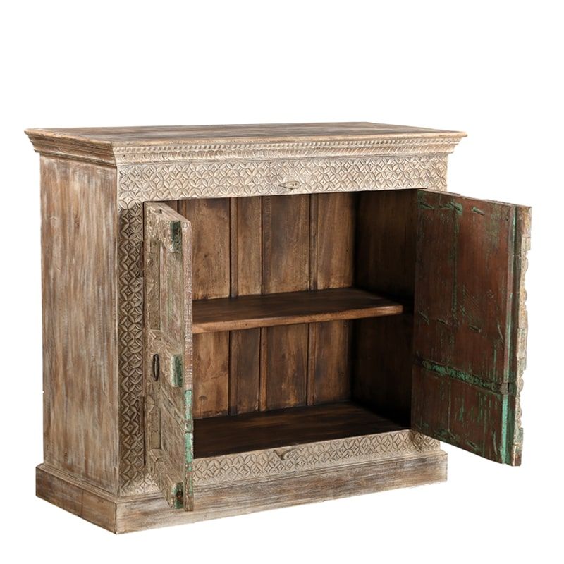 Buffet indien bois ancien 127cm INDIA