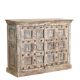Buffet indien bois exotique sculpté 2 portes 116cm INDIA
