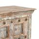 Buffet indien bois exotique sculpté 2 portes 116cm INDIA