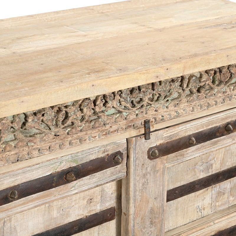 Buffet indien ancien en bois 114cm INDIA