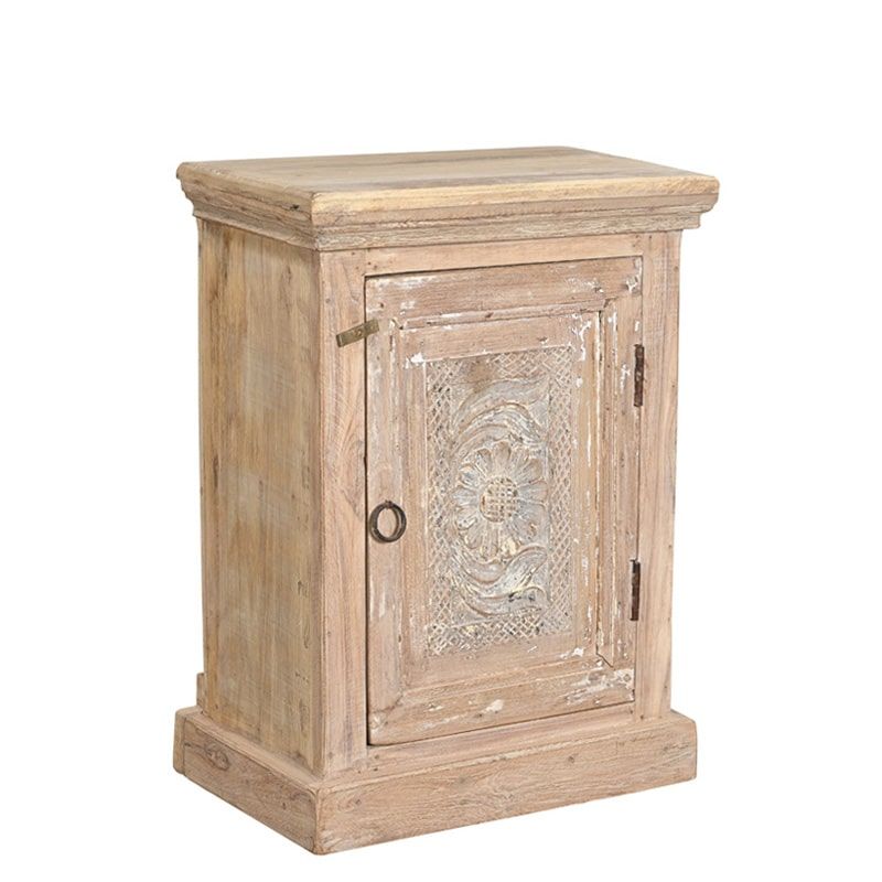 Table de chevet indien bois massif recyclé 65cm INDIA