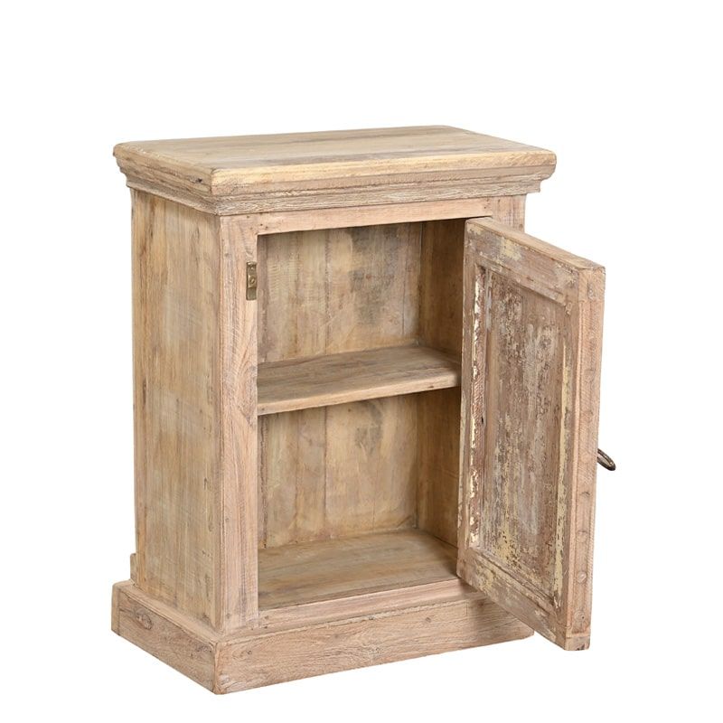 Table de chevet indien bois massif recyclé 65cm INDIA