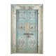 Porte d'entrée indienne bois massif sculptées 221cm INDIA