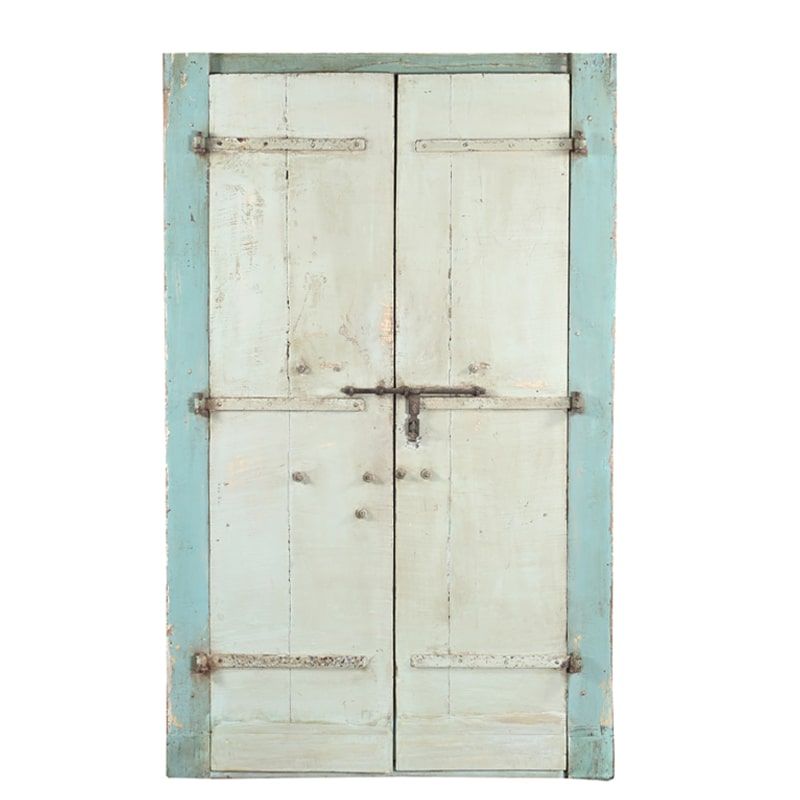 Porte d'entrée indienne bois massif sculptées 221cm INDIA
