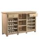 Meuble bar comptoir en bois massif 185cm INDIA