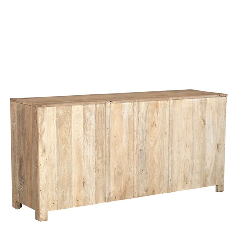 Grand buffet indien bois massif exotique 2 portes 3 tiroirs 172 cm INDIA