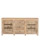 Grand buffet indien bois massif exotique 2 portes 3 tiroirs 172 cm INDIA