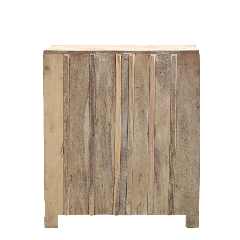 Buffet indien meuble bois massif 2 portes 86cm INDIA