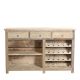 Meuble comptoir bar en bois massif recyclé 168cm INDIA