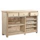 Meuble comptoir bar en bois massif recyclé 168cm INDIA