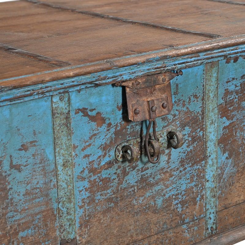 Coffre indien bas bois 153 cm INDIA