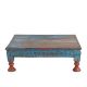 Table basse indienne patiné bois massif 60cm INDIA