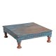 Table basse indienne patiné bois massif 60cm INDIA