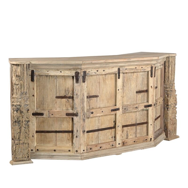 Comptoir de bar en bois massif 210 cm INDIA