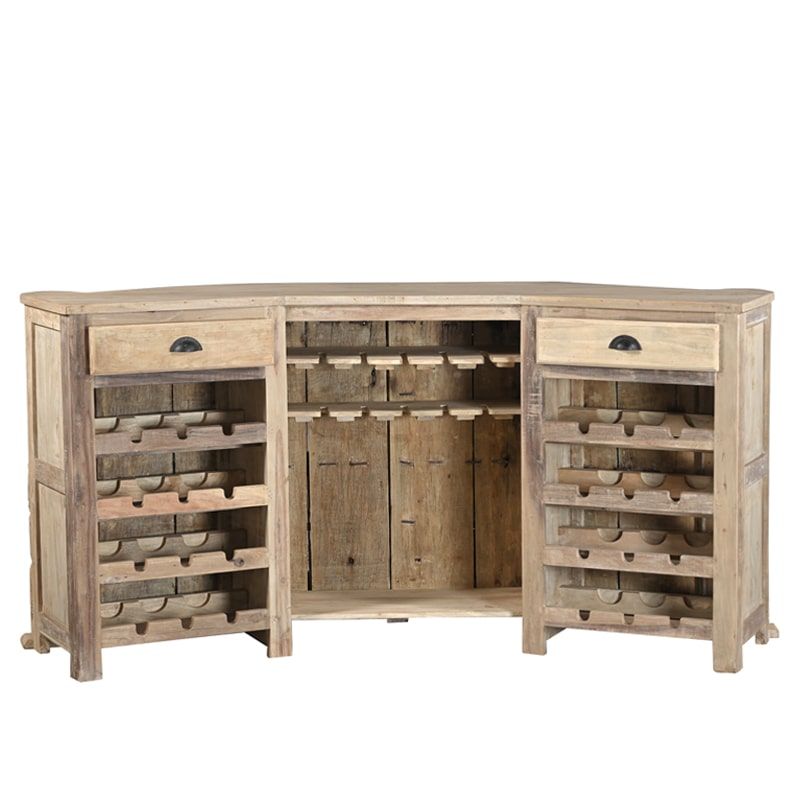 Comptoir de bar en bois massif 210 cm INDIA